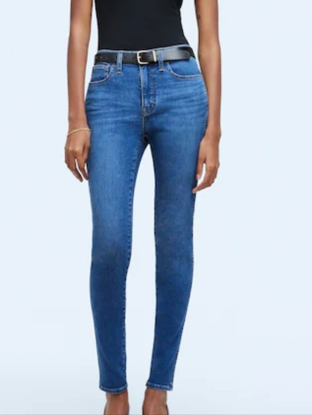 Madewell Dark Blue Skinny Jeans 10" Roadtripper High Rise Size 28
